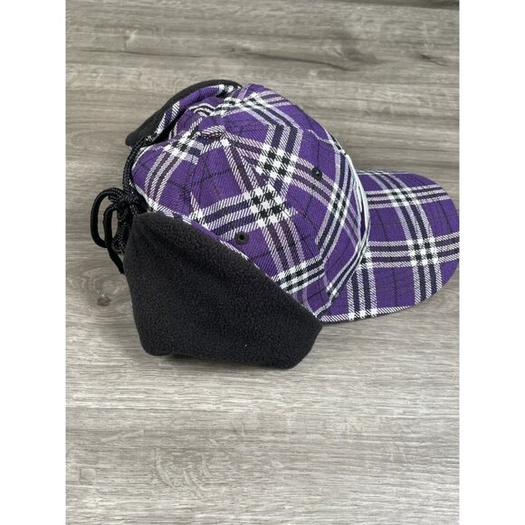 Colorado Rockies Purple Plaid Downflap Ear Flaps Hat Snapback MLB Melon Wear - Picture 4 of 12